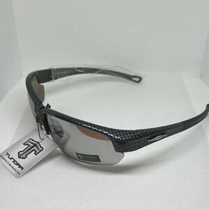 Tundra Mens Semi Rimless Mirrored Wrap Sunglasses